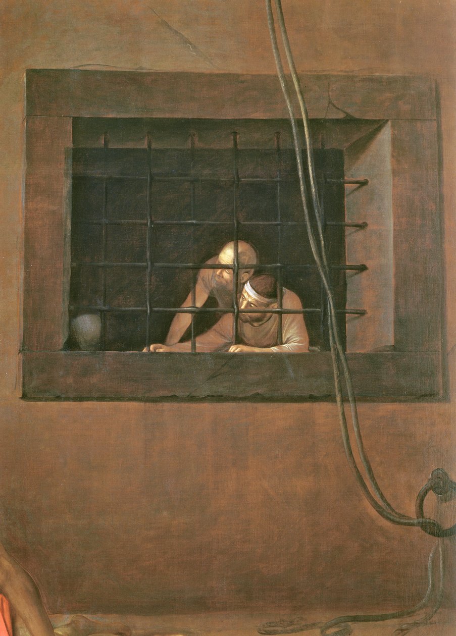 The Decapitation of St. John the Baptist, 1608 olje på lerret detalj av 127654 av Michelangelo Merisi Caravaggio