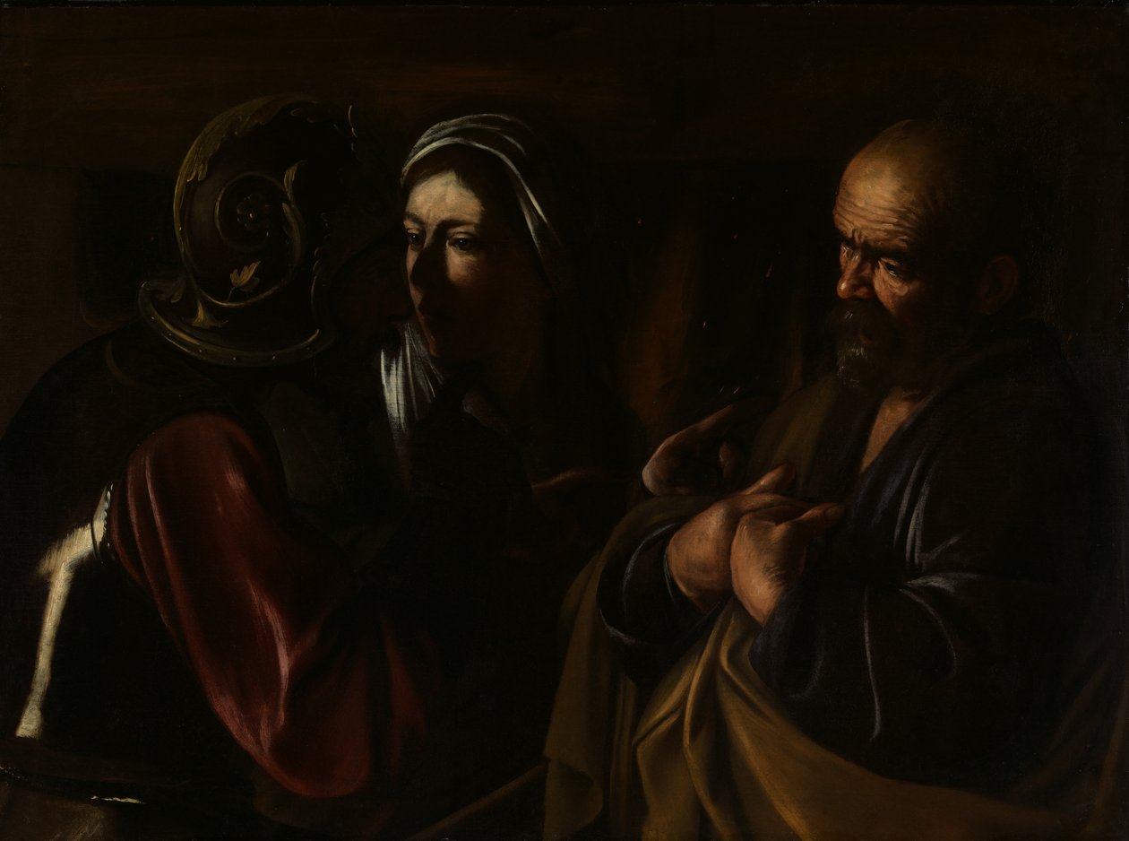 Fornektelsen av Saint Peter, 1610. av Michelangelo Merisi Caravaggio