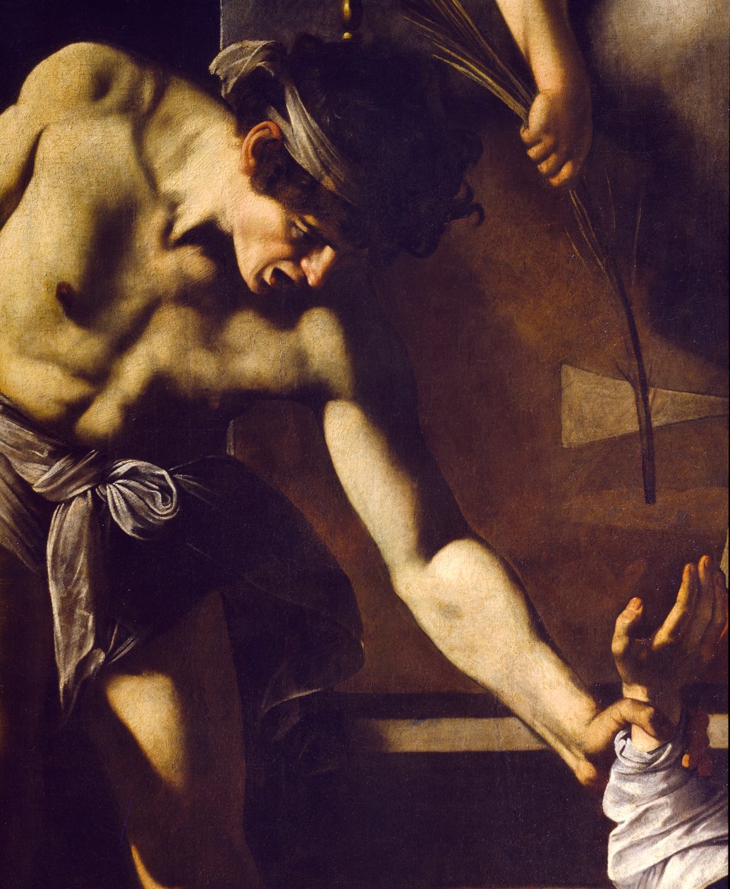 The Martyrdom of St. Matthew, detalj, 1599-1600 av Michelangelo Merisi Caravaggio