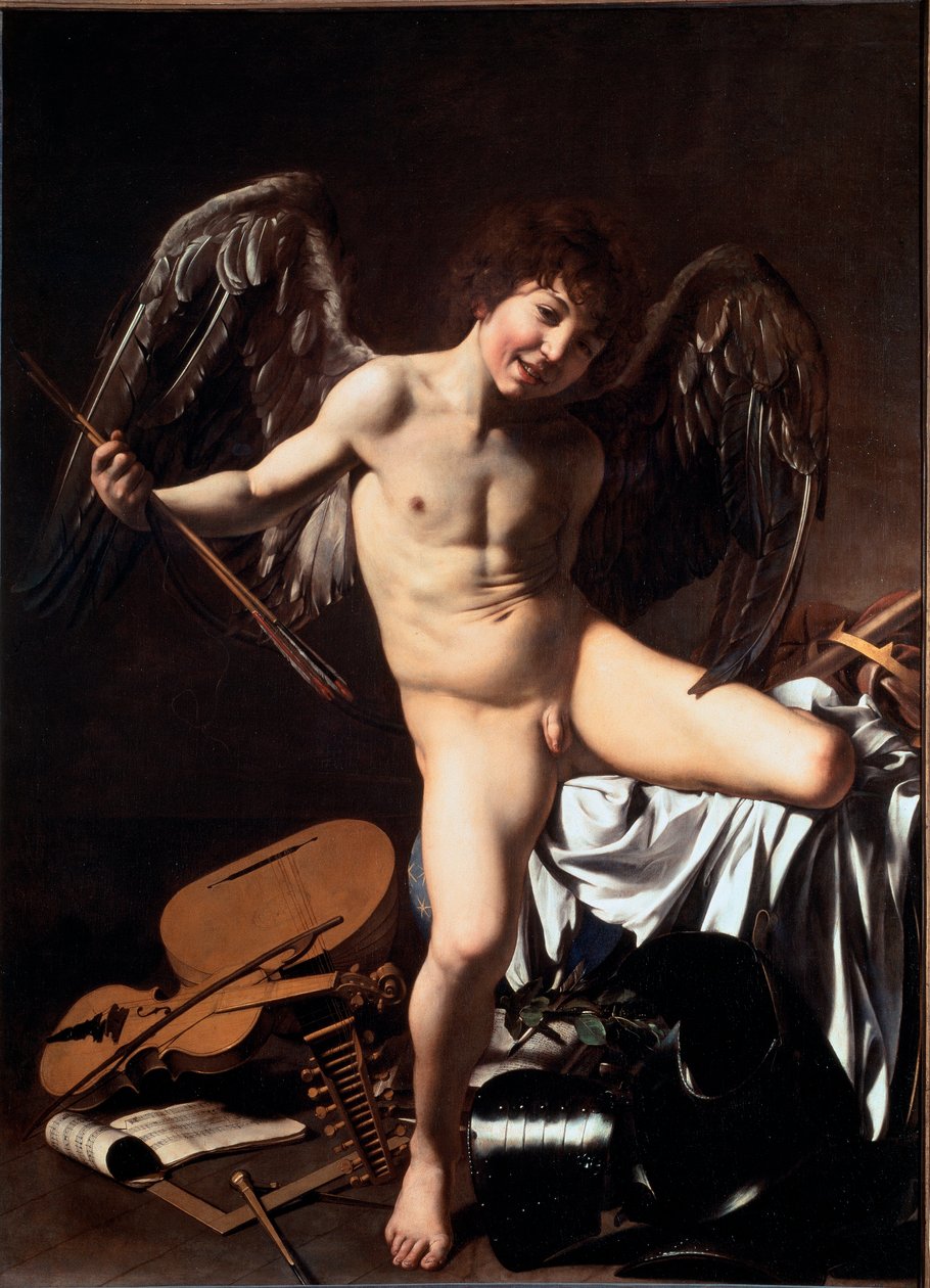 Amor vincit omnia (kalt Victorious Cupid eller Love Triumphant eller Earthly Love) (maleri av Michelangelo Merisi da Caravaggio