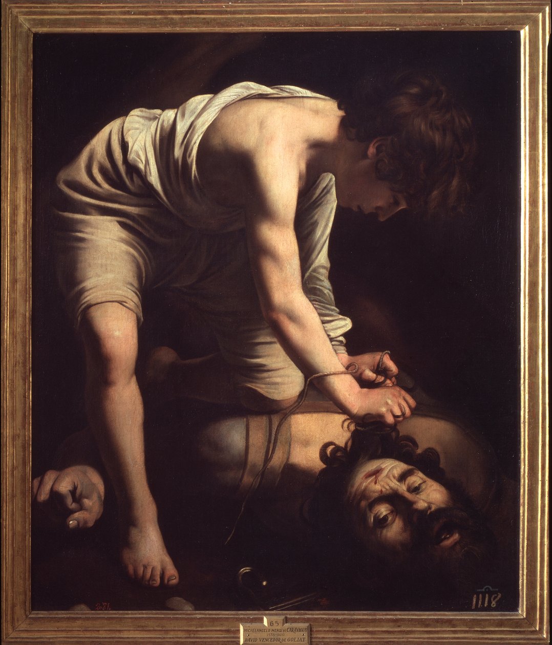David og Goliat-maleri av Michelangelo Merisi dit Le Caravaggio ou il Caravaggio av Michelangelo Merisi da Caravaggio