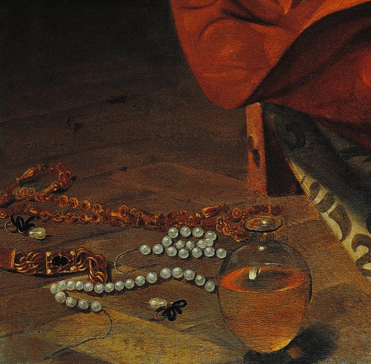 Detalj av The Penitent Magdalene av Michelangelo Merisi da Caravaggio