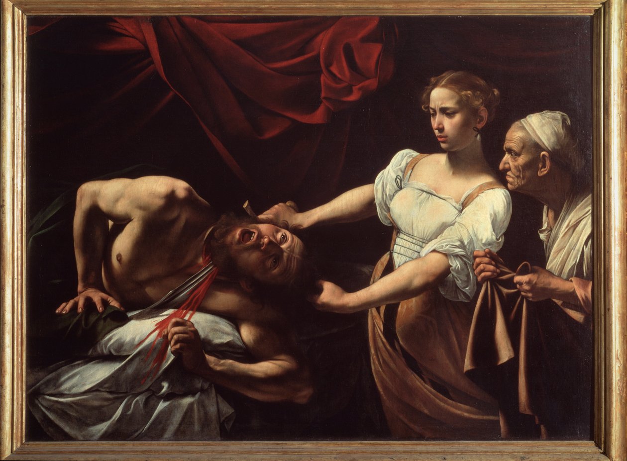 Judith halshugger Holofernes (olje på lerret av Michelangelo Merisi da Caravaggio