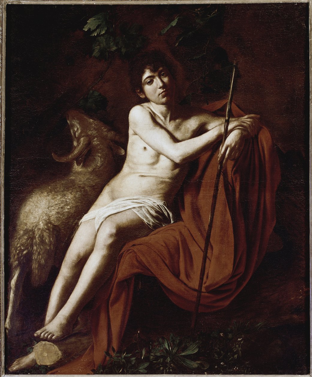 Døperen Johannes (Døperen Johannes) Maleri av Michelangelo Merisi dit The Caravaggio ou il Caravaggio (1571-1610) 1609-1610 Dim 1,59x1,24 m Roma Galleria Borghese av Michelangelo Merisi da Caravaggio