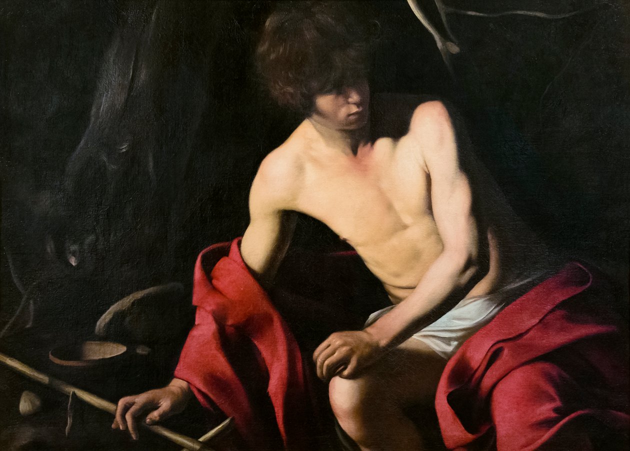 Døperen Johannes, ca. 1605 (olje på lerret) av Michelangelo Merisi da Caravaggio