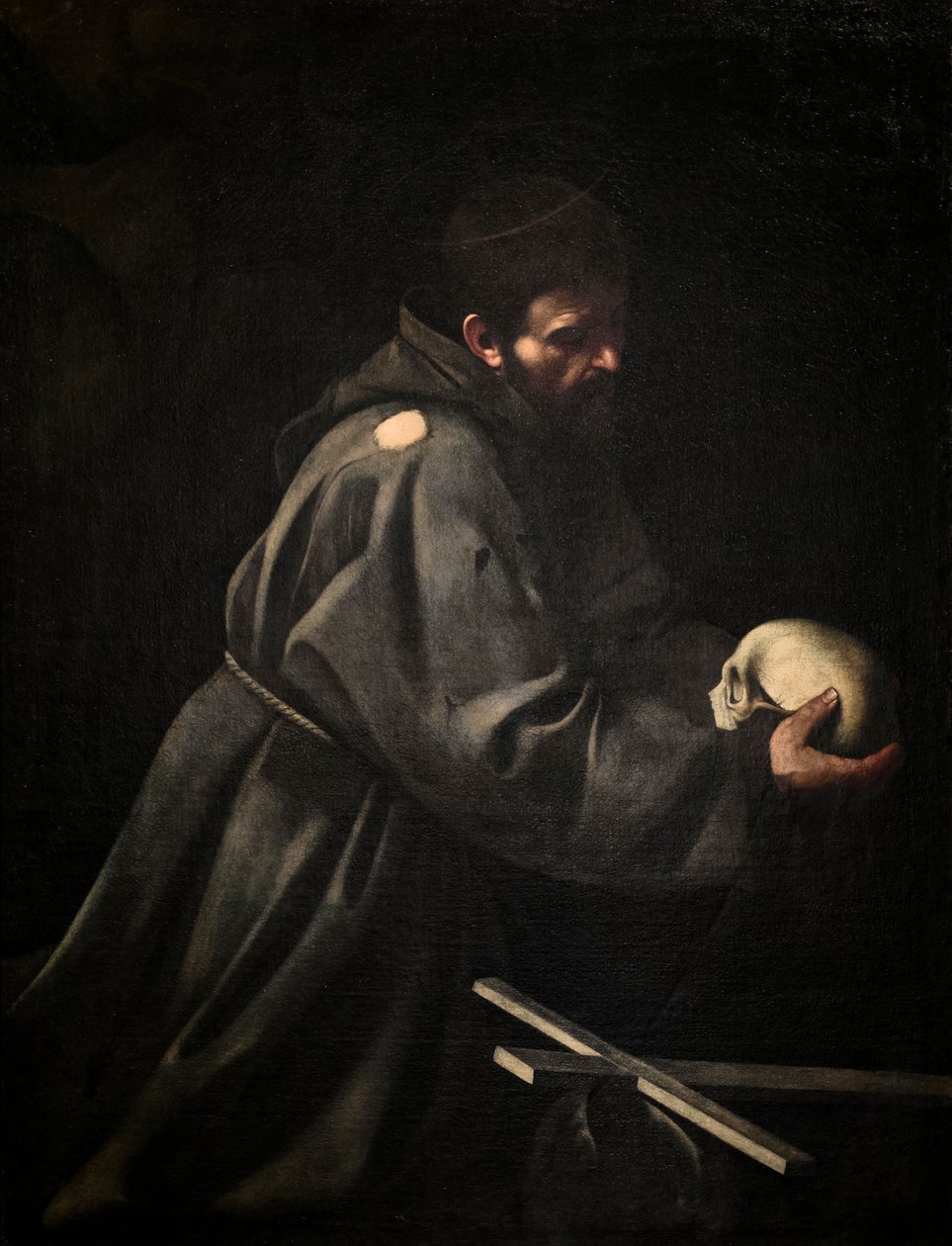 St Francis i meditasjon, ca. 1606 (olje på lerret) av Michelangelo Merisi da Caravaggio