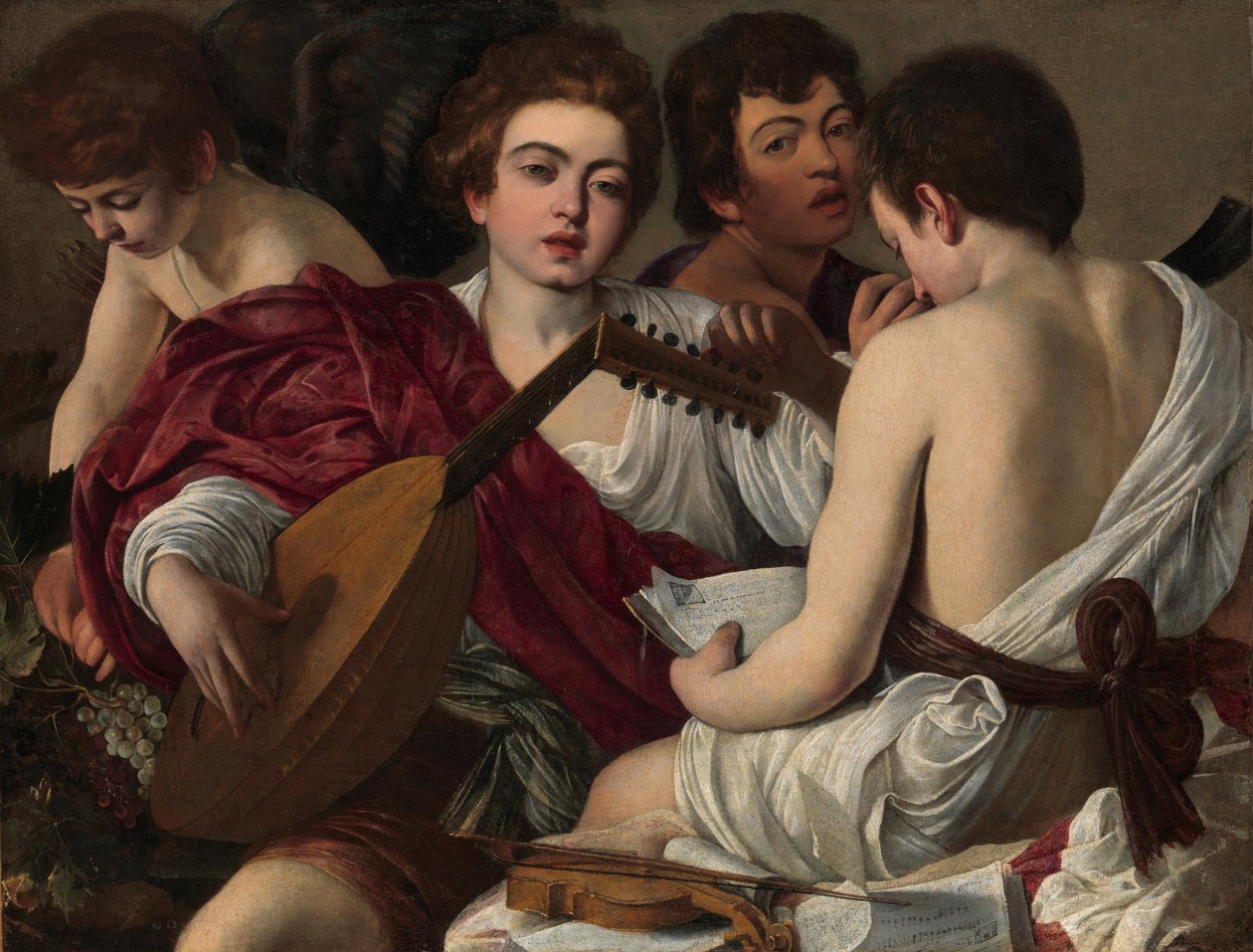 The Musicians, ca. 1595 (olje på lerret) av Michelangelo Merisi da Caravaggio
