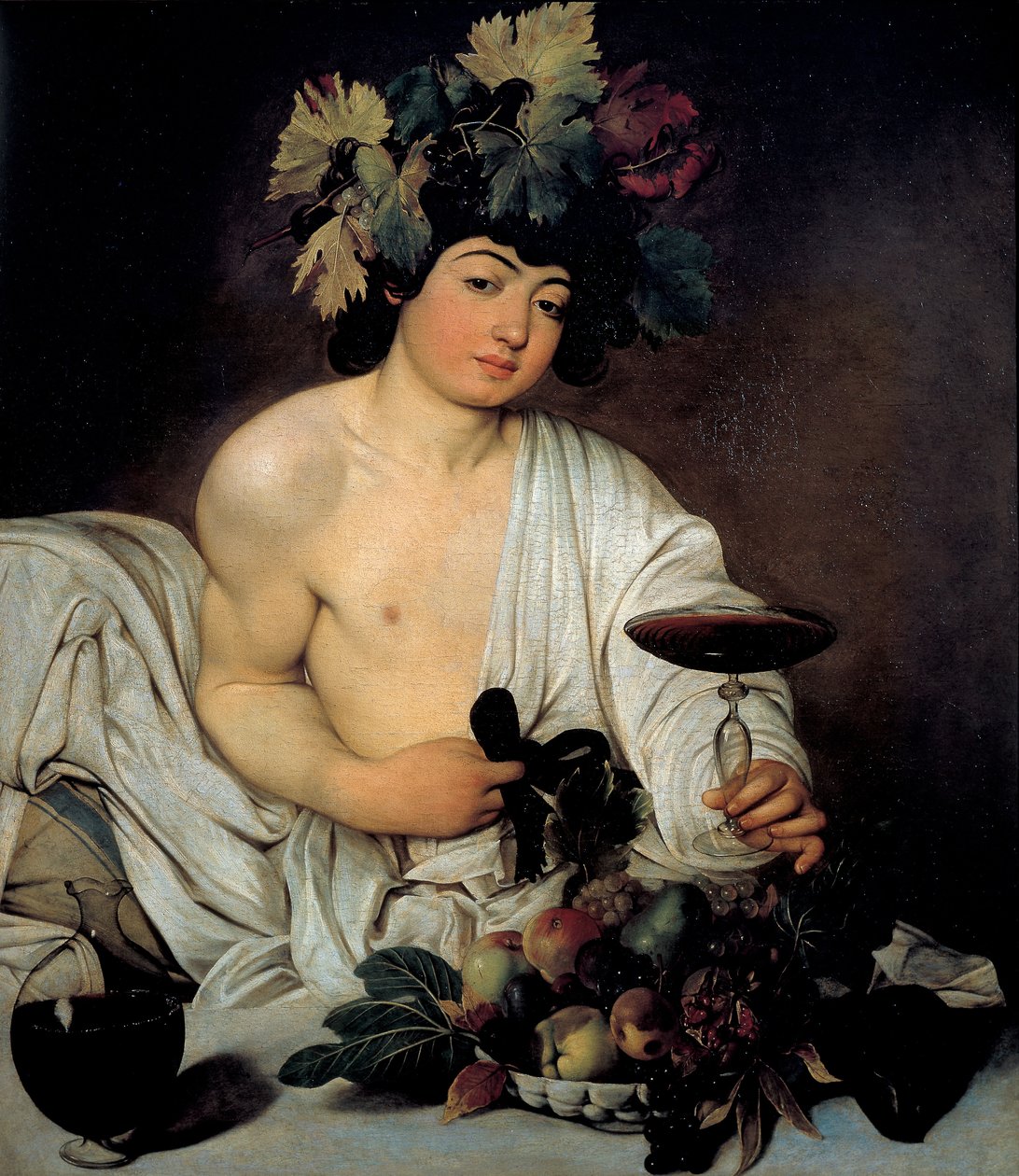 The Young Bacchus, ca. 1596 (olje på lerret) av Michelangelo Merisi da Caravaggio