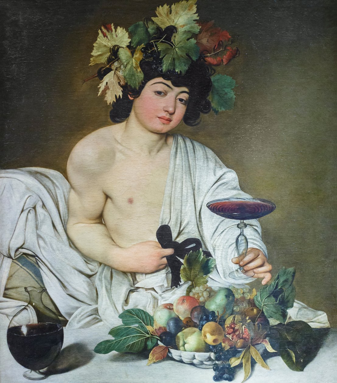 The Young Bacchus, ca. 1596 (olje på lerret) av Michelangelo Merisi da Caravaggio