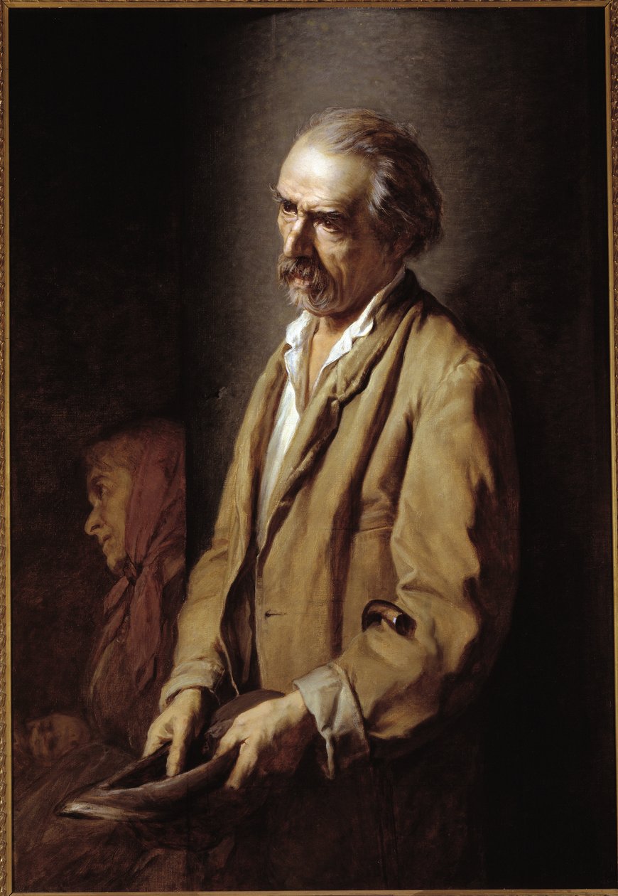 Selvportrett (Selvportrett) Maleri av Michelangelo Pittatore (1825-1903) 1894 Dim 107x73 cm Asti, Pinacoteca Civica av Michelangelo Pittatore