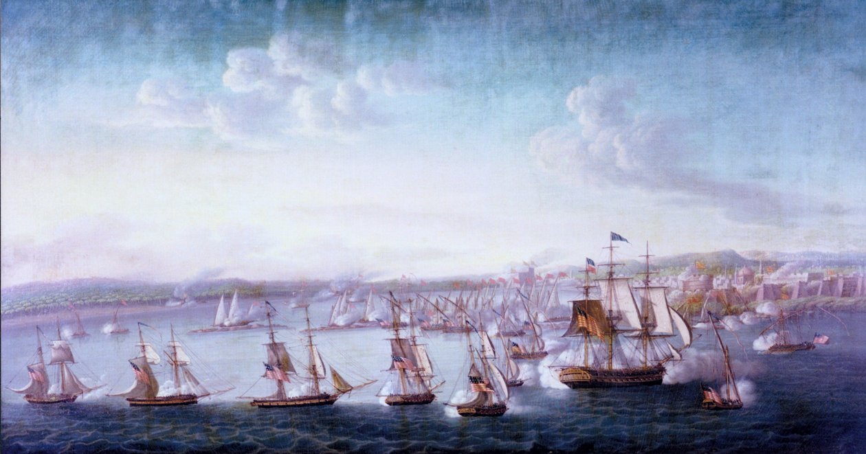 Bombardement av Tripoli av Michele Felice Corne