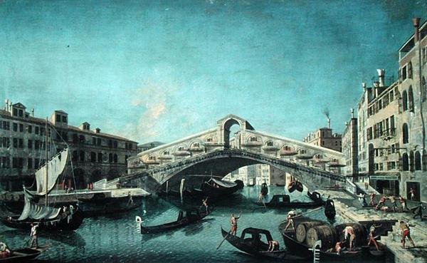 Rialtobroen, Venezia av Michele Marieschi
