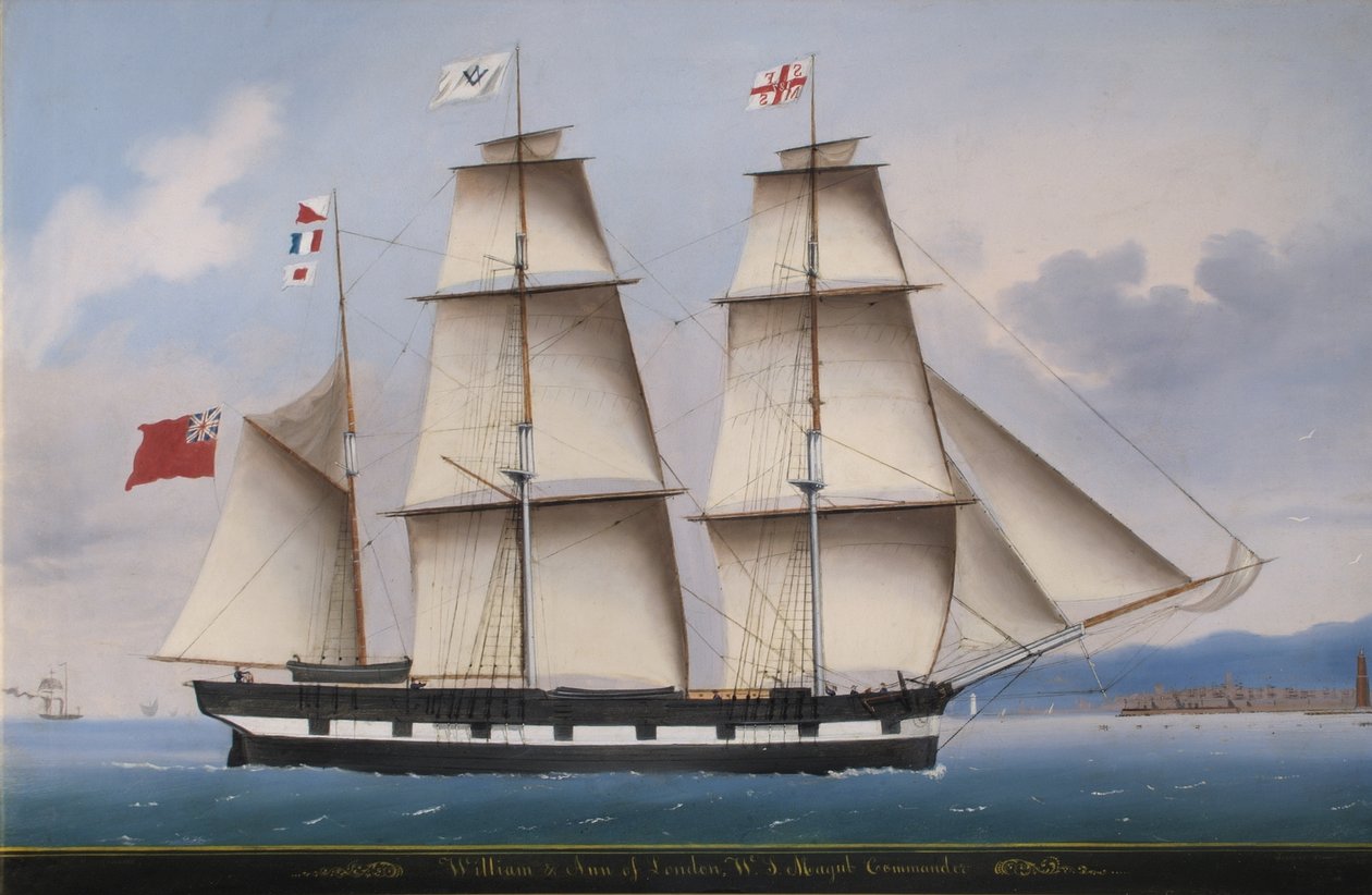 "William og Anne" fra London, WS Magub, kommandør, 1855 av Michele Renault