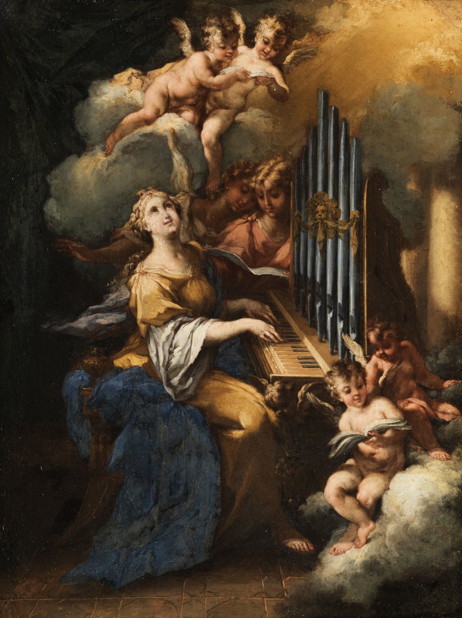 St. Cecilia ved orgelet av Michele da Parma