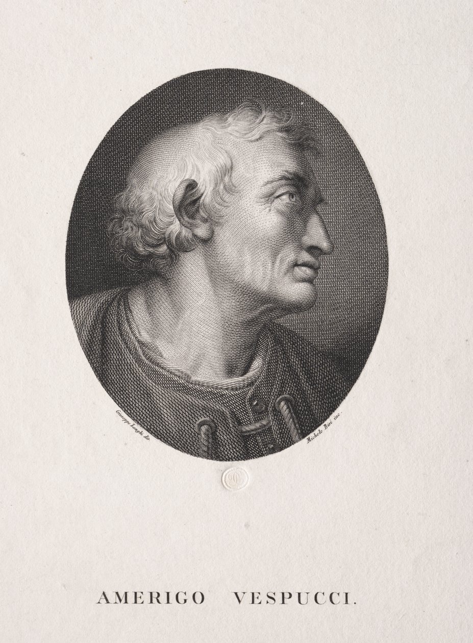 Portrett av Amerigo Vespucci av Michele Bisi
