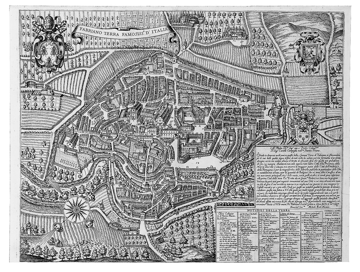Fabriano mest kjente landet i Italia, 1630 av Michele Buti