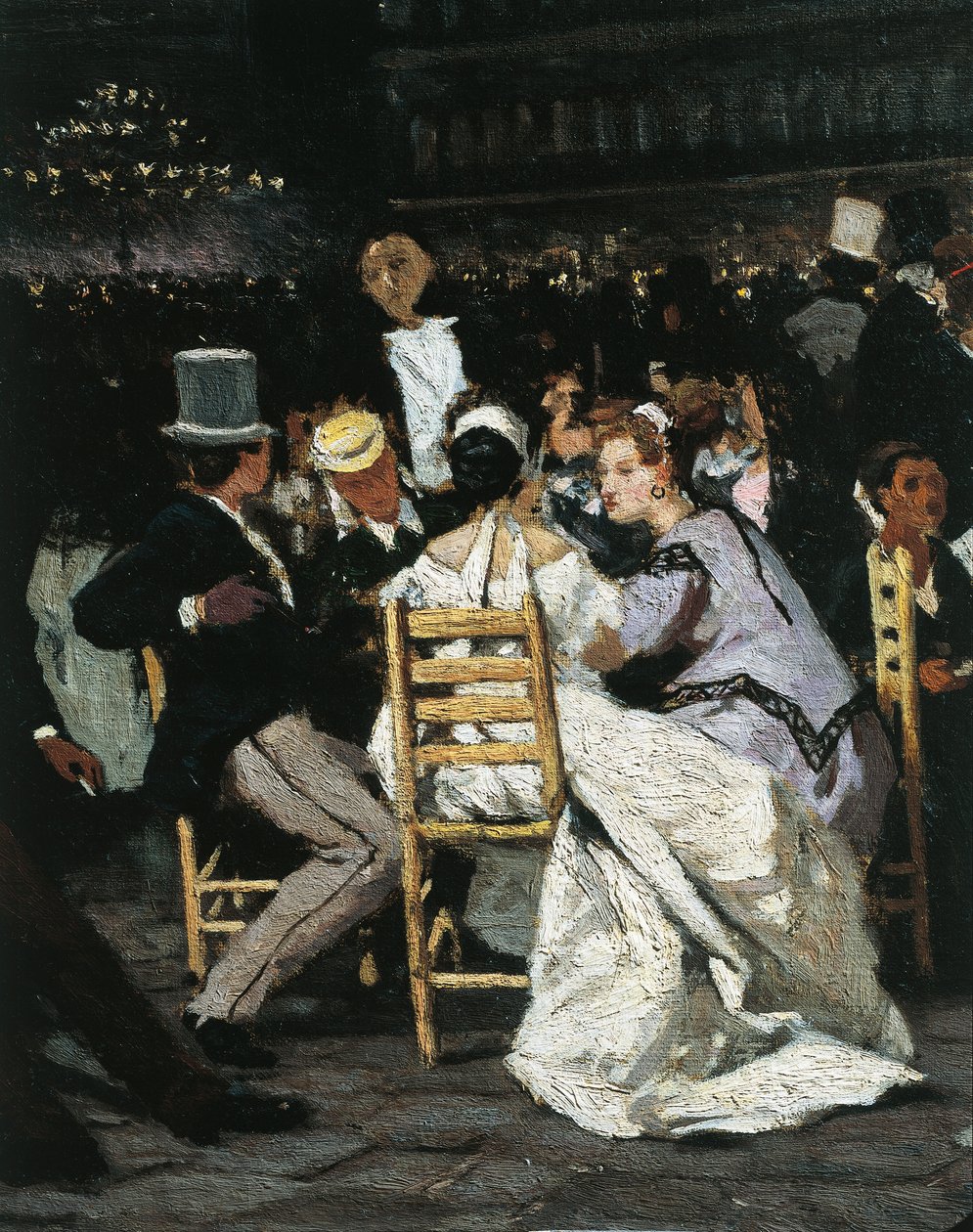 En kafé på Piazza San Marco, av Michele Cammarano av Michele Cammarano