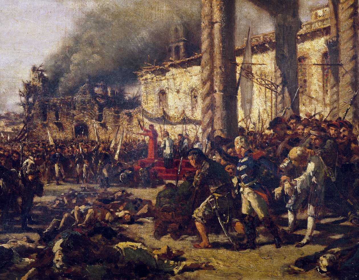 Altamura Massacres, av Michele Cammarano (1835-1920), Den napolitanske republikken, Italia av Michele Cammarano