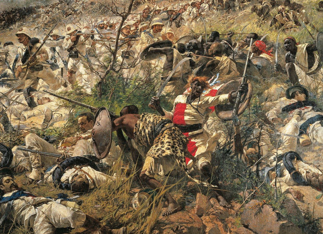 Slaget ved Dogali, av Michele Cammarano, detalj av Michele Cammarano