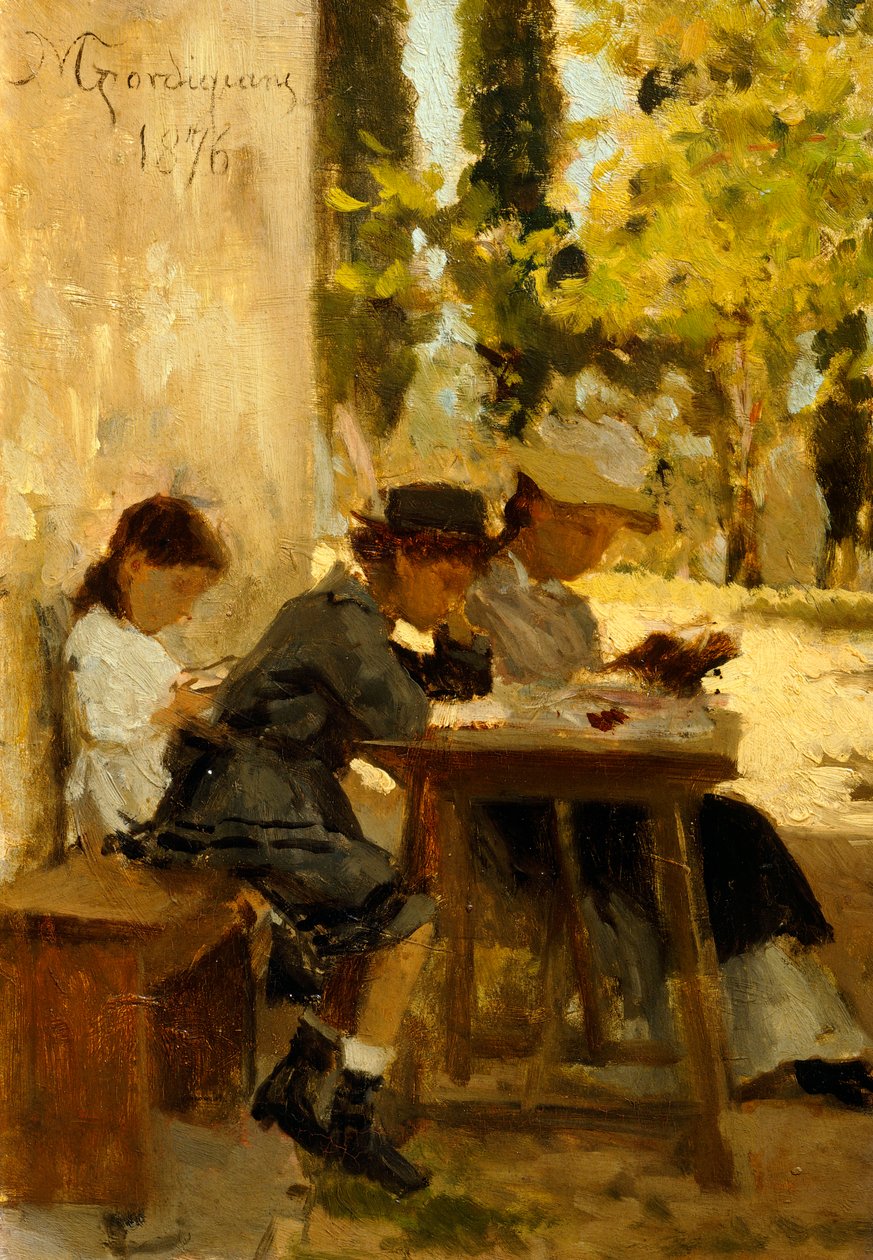 Kunstnerens familie av Michele Gordigiani