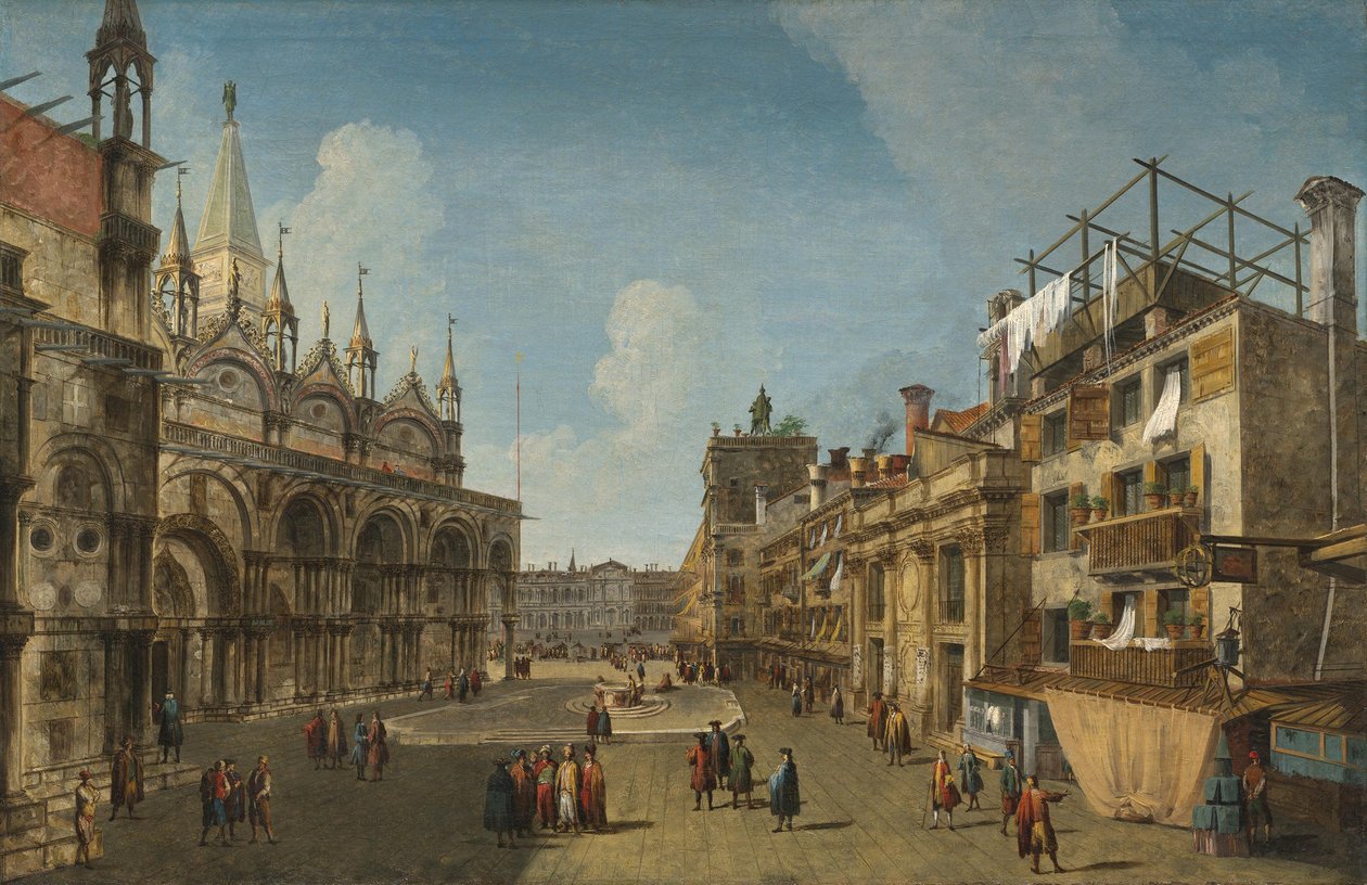 Utsikt over Piazzetta dei Leoni av Michele Marieschi