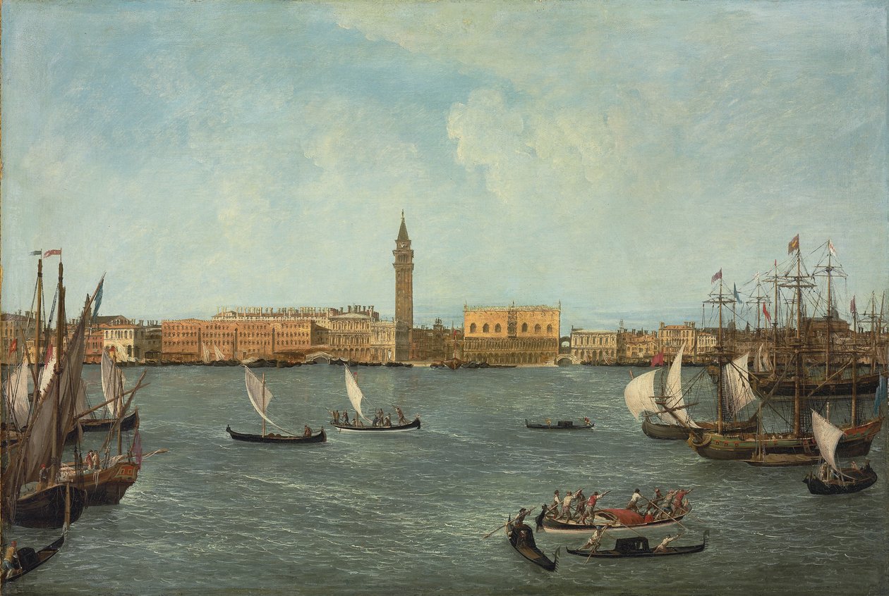 Bacino di San Marco, Venezia, ser mot Molo av Michele Marieschi