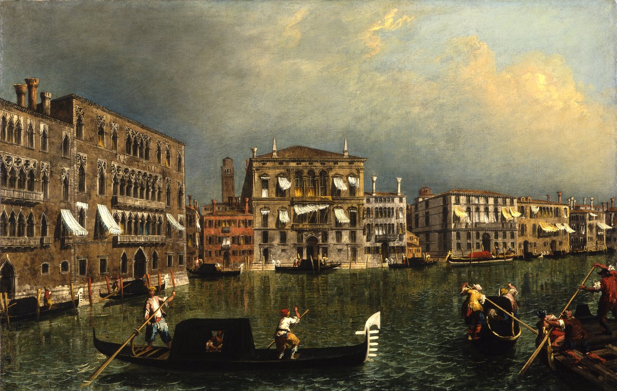 Canal Grande ved [Rio di] Ca? Foscari, ca. 1740-1743 av Michele Marieschi
