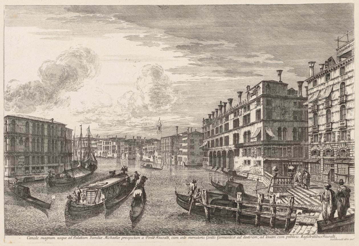 Utsikt over Venezia: Canal Grande av Michele Marieschi
