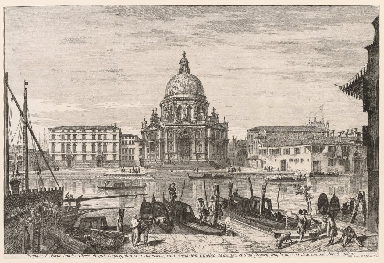 Utsikt over Venezia: SM Della Salute, 1741. av Michele Marieschi