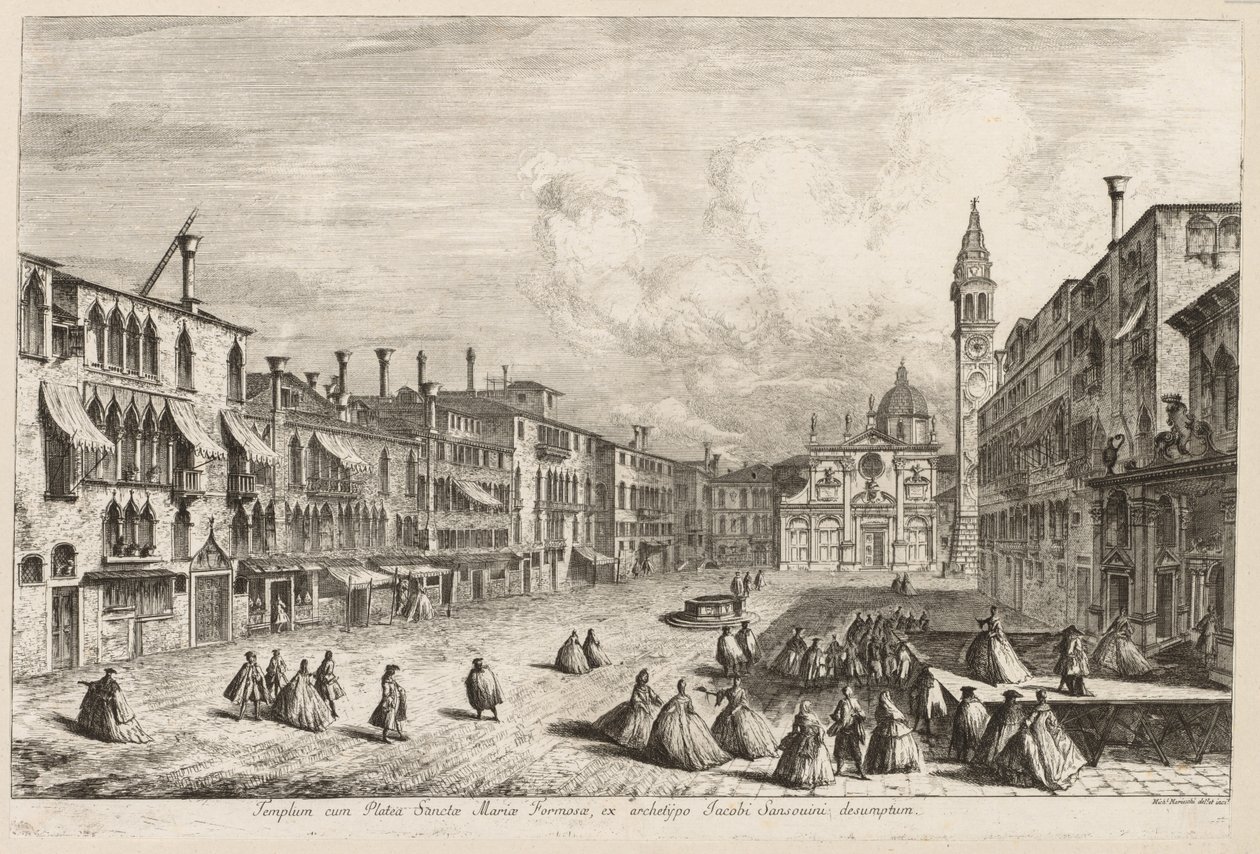 Utsikt over Venezia: S. Maria Formosa, 1741. av Michele Marieschi