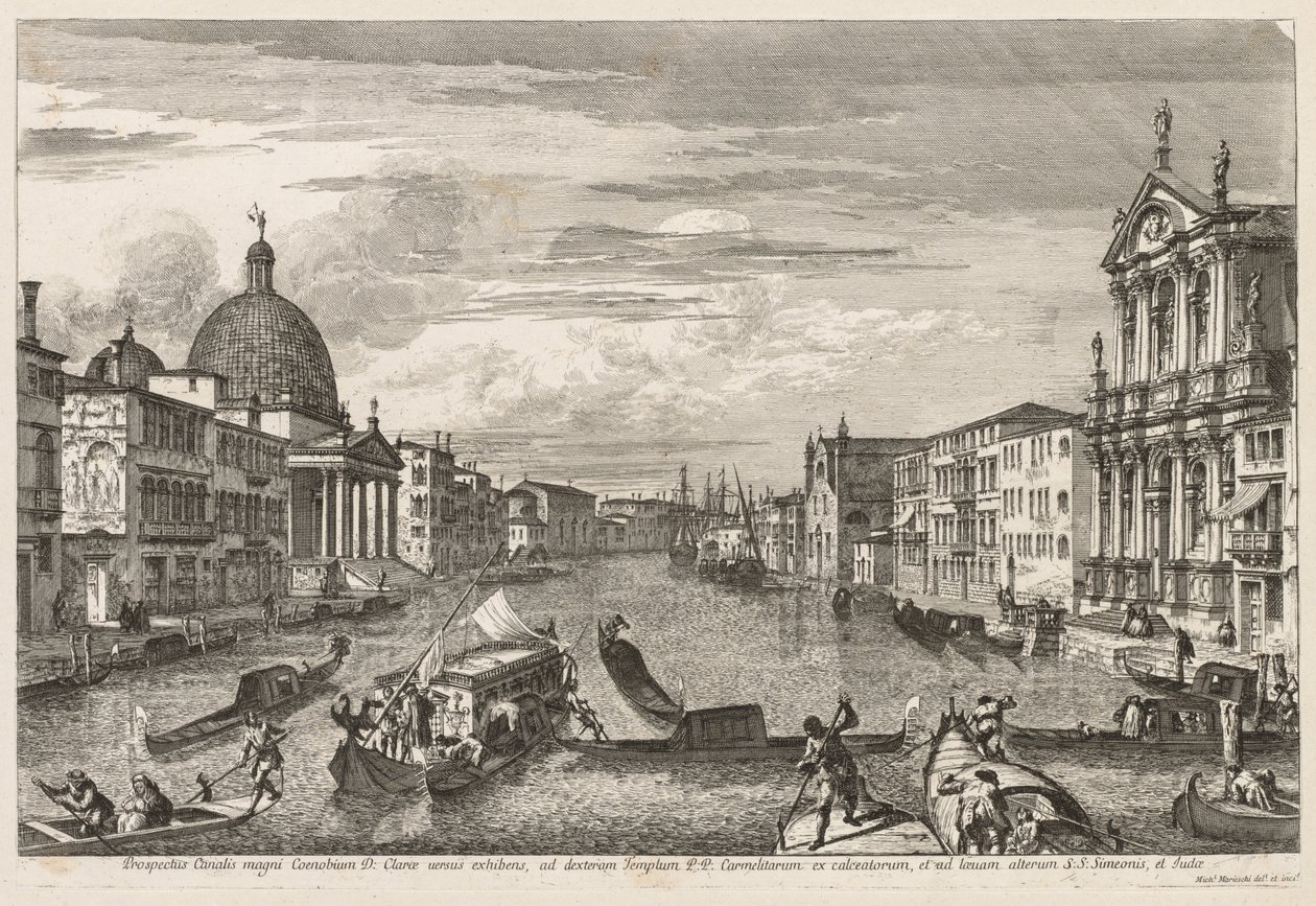 Utsikt over Venezia: Santa Chiara av Michele Marieschi