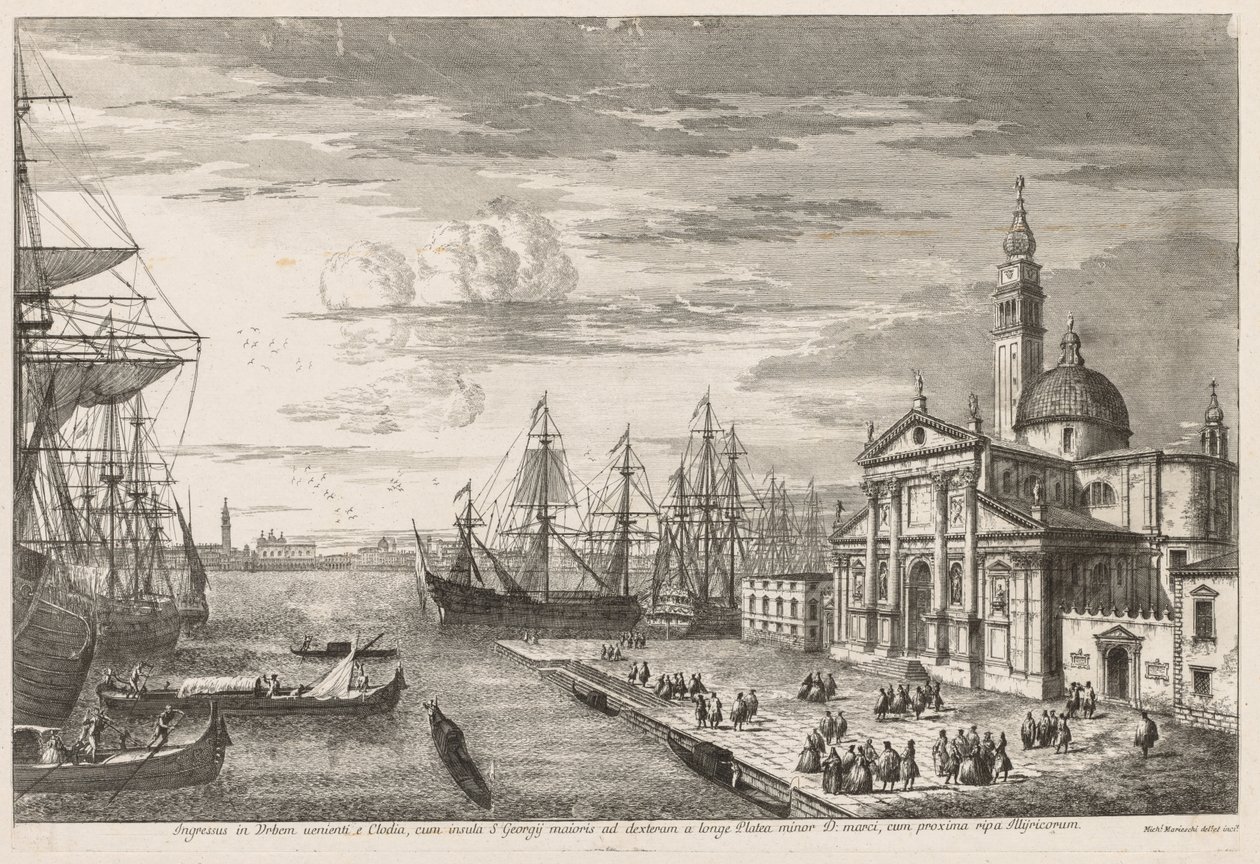 Utsikt over Venezia: The Basin of St. Marks, 1741. av Michele Marieschi