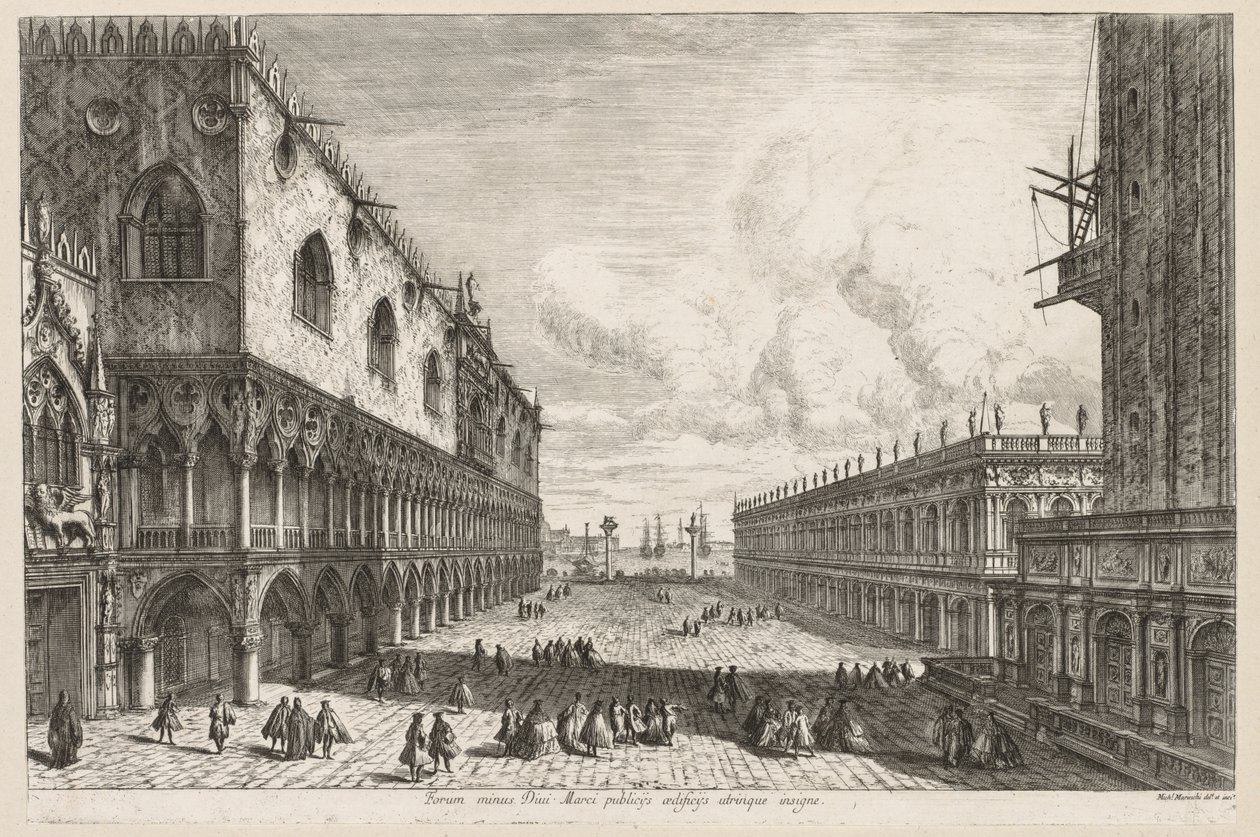 Utsikt over Venezia: Piazzetta, 1741. av Michele Marieschi