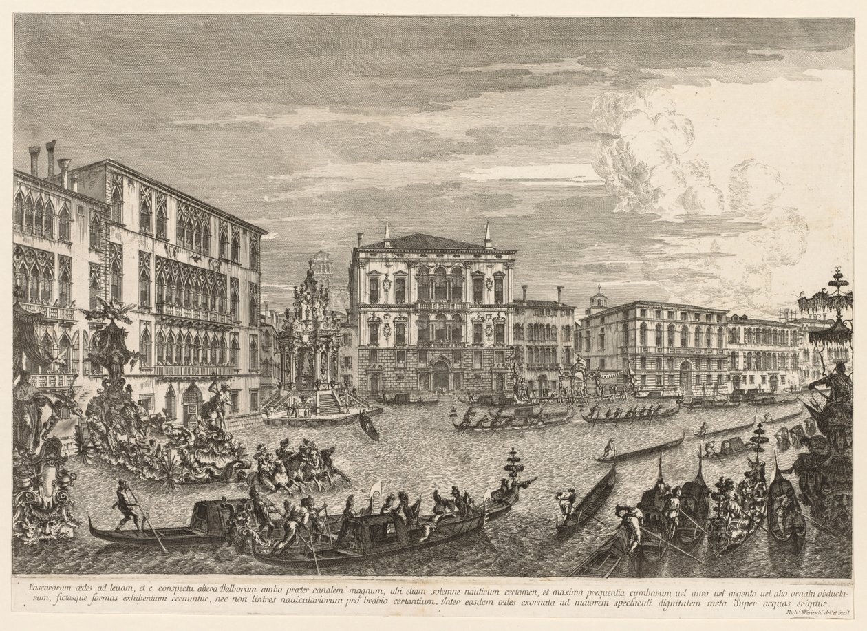 Utsikt over Venezia: Regattaen, 1741. av Michele Marieschi