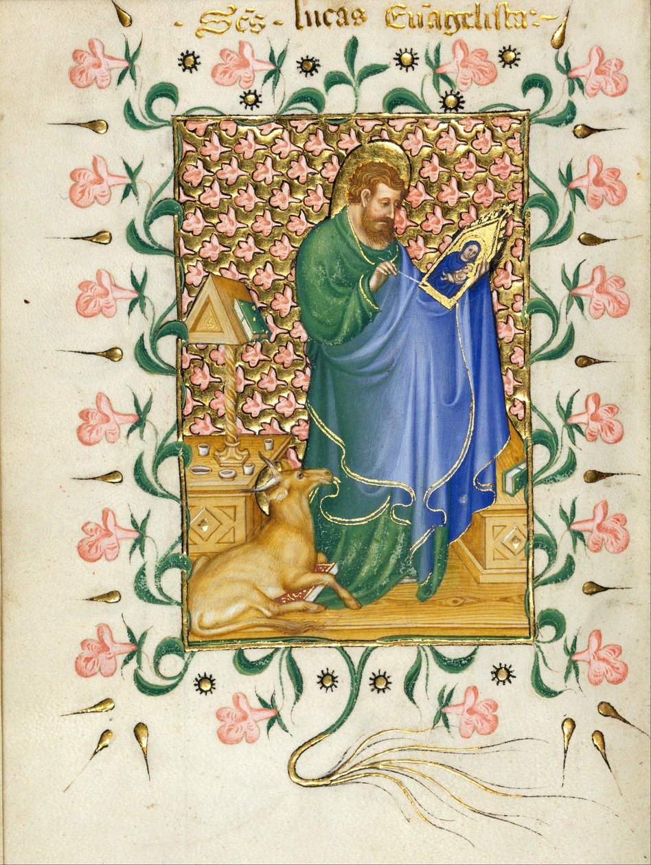 St. Luke maler jomfruen av Michelino Molinari da Besozzo