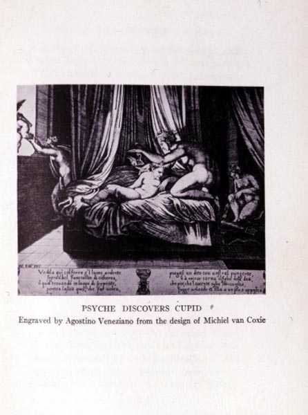 Psyche Discovers Cupid, gravert av Agostino Veneziano (1490-1540) av Michiel I after Coxie or Coxcie