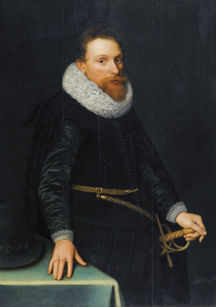 Portrett av en herre, tre kvarters lengde, stående av Michiel Jansz van Mierevelt