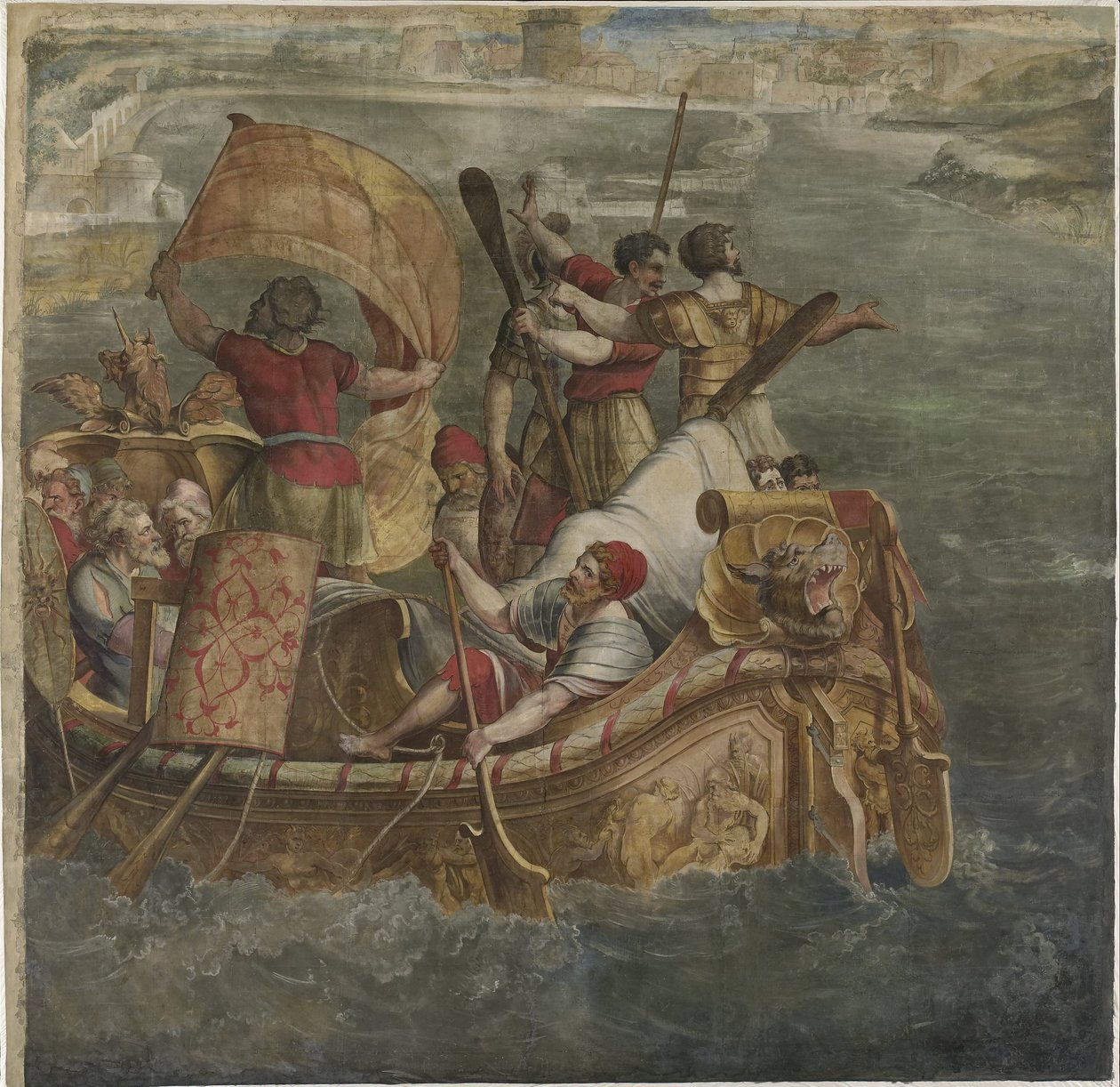 Landing av Scipio Africanus ved Kartago av Michiel Coxie (I) (attributed to)