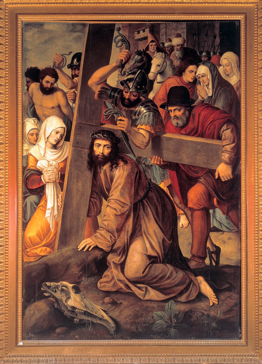 ""Christ portant sa croix" (Christ Carrying the Cross) Peinture de Michiel Coxcie (Coxie) (1499-1592) av Michiel I Coxie or Coxcie