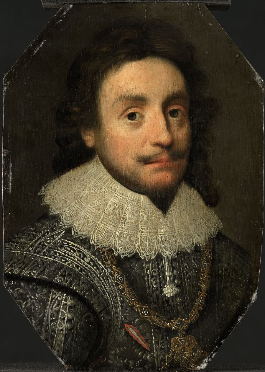 Portrett av Frederick V (1596-1632), ca. 1621 (olje på panel) av Michiel Jansz. van (after) Miereveld