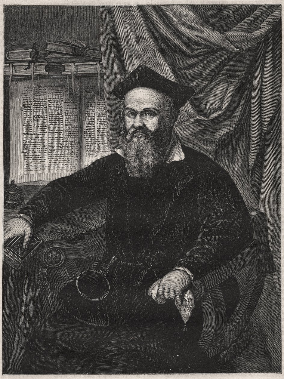 Portrett av Marco Antonio de Dominis (Markantun de Dominis) (1556-1624) Dalmatisk kirkelig, frafallen og vitenskapsmann - gravert av G J Delff etter Mierevelt av Michiel Jansz. van (after) Mierevelt