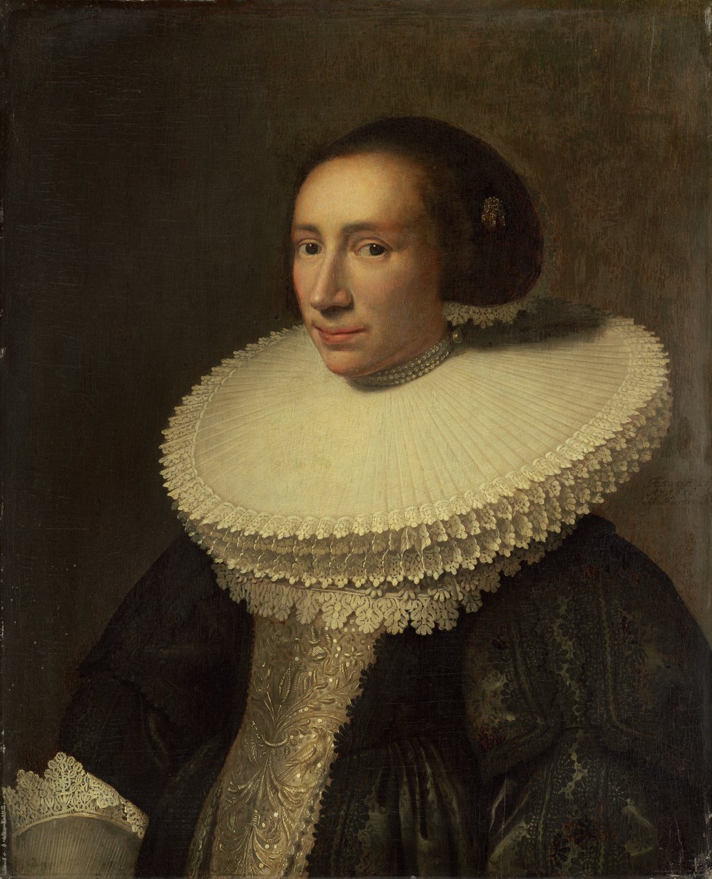 Portrett av en dame med røff, 1638. av Michiel Jansz van Miereveld