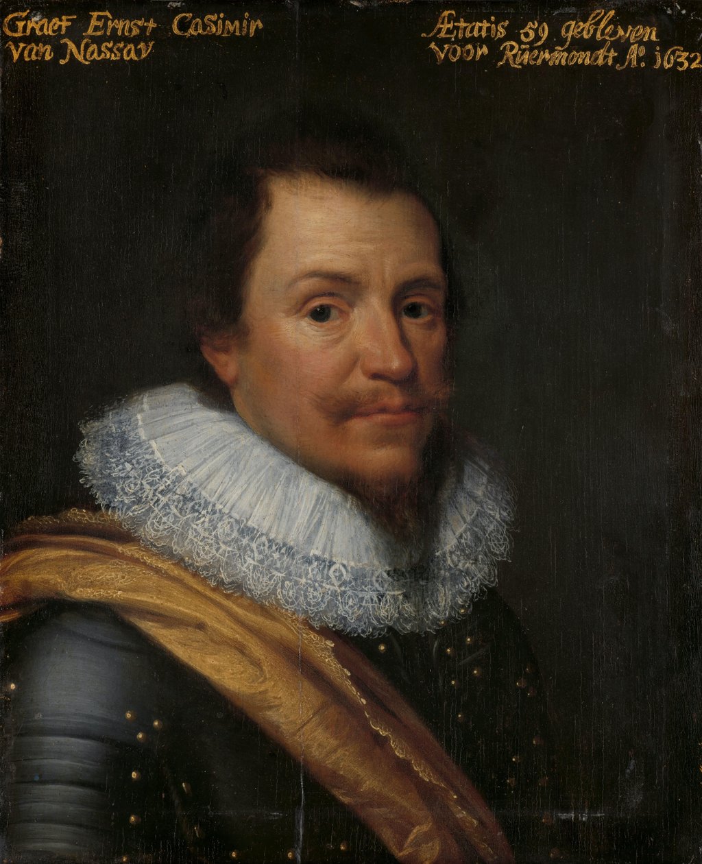Portrett av Ernst Casimir I, greve av Nassau-Dietz av Michiel Jansz van Mierevelt (workshop of)