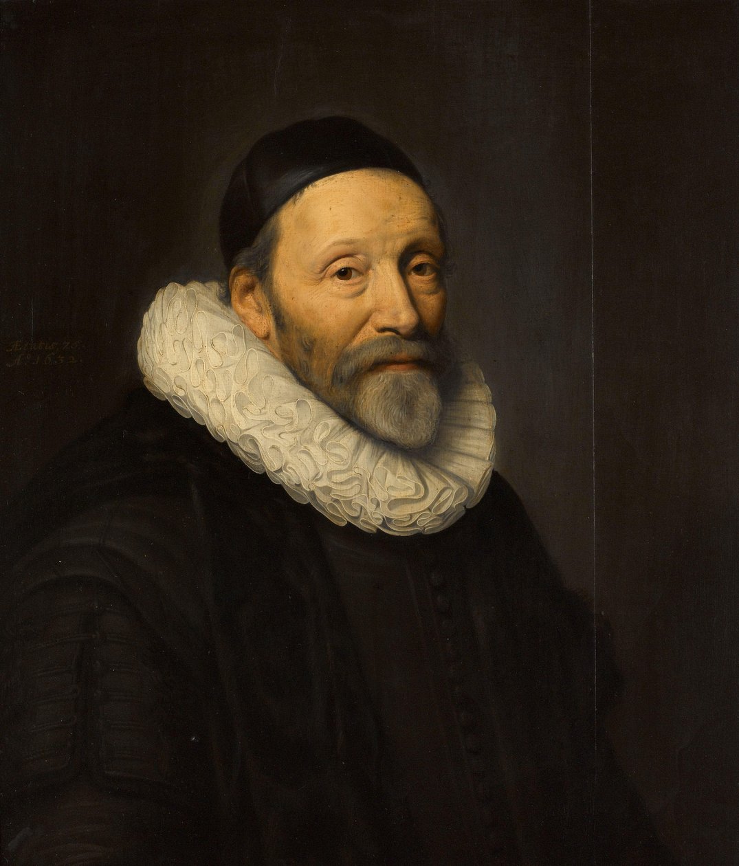 Portrett av Johannes Wtenbogaert (1557-1644) av Michiel Jansz van Mierevelt (workshop of)