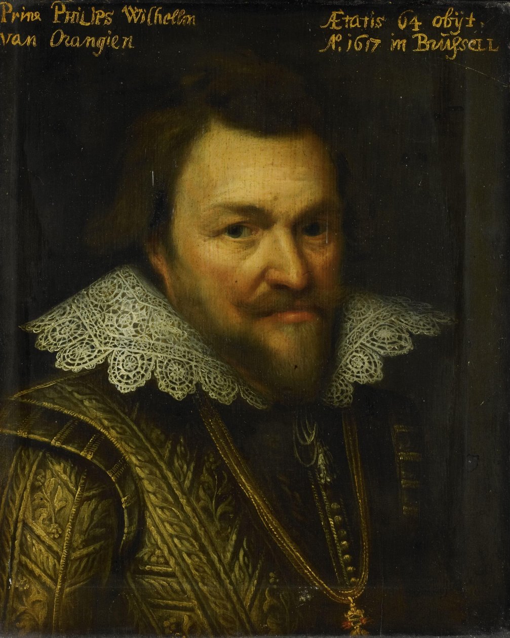 Portrett av prins Philip William av Orange av Michiel Jansz van Mierevelt (workshop of)