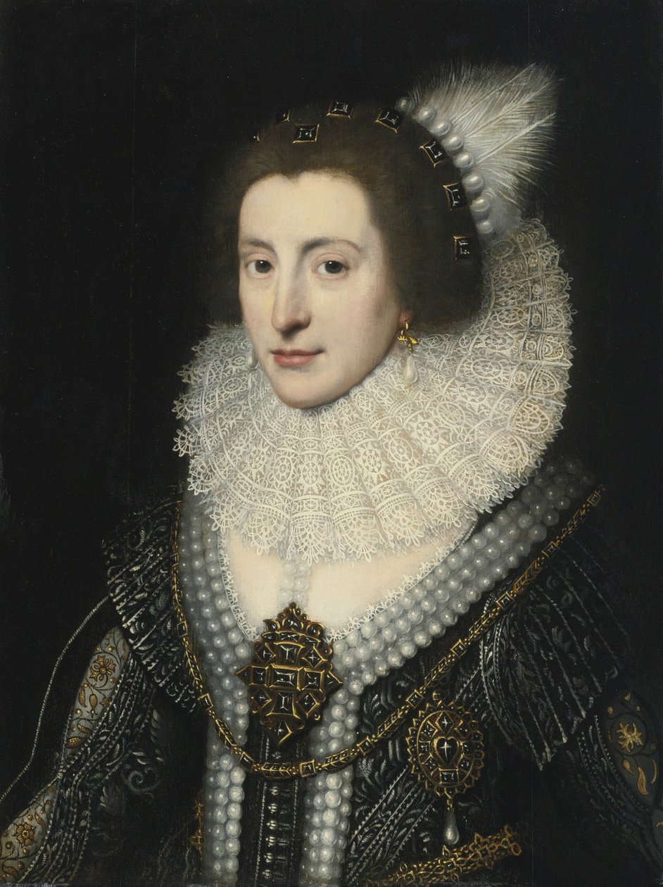 Elizabeth Stuart 1596-1662, dronning av Böhmen, ca 1642 av Michiel Jansz van Mierevelt