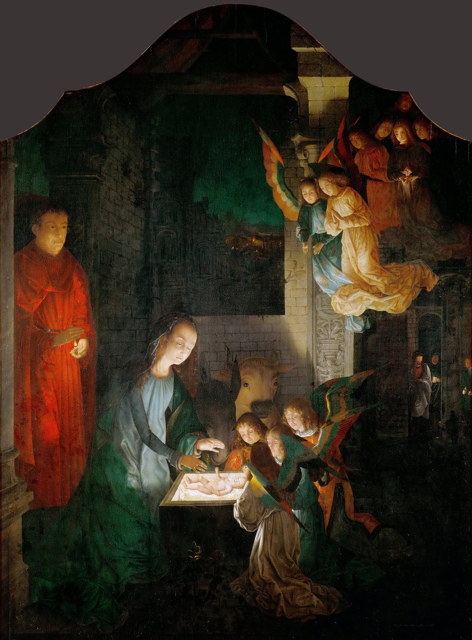 Kristi fødsel - Michael Sittow (maitre Michiel) (1460/68-1525). Olje på tre, ca 1510-1520. Mål: 113x84 cm. Kunsthistorisk museum, Vienne av Michiel Sittow