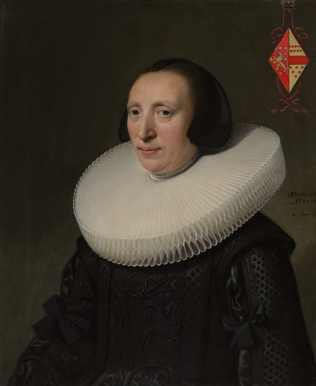 Margaretha van Clootwijk født omkring 158081, død 1662, kone til Jacob van Dalen, 1639. av Michiel Jansz van Mierevelt