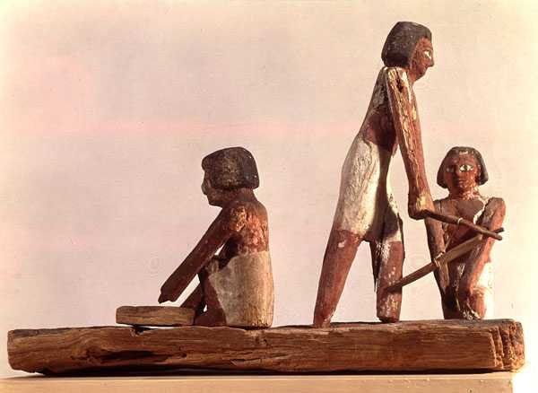 Modell av egyptiske murmakerrike, fra Beni Hasan, ca. 2000 f.Kr. (malt av Middle Kingdom Egyptian