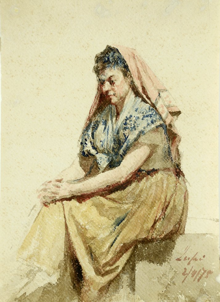 Sittende kvinne av Miguel Angelo Lupi